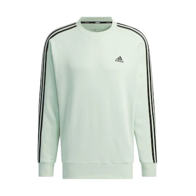 adidas Slim Fit Embroidered Logo Crewneck Sweatshirt - Linen Green JF3989