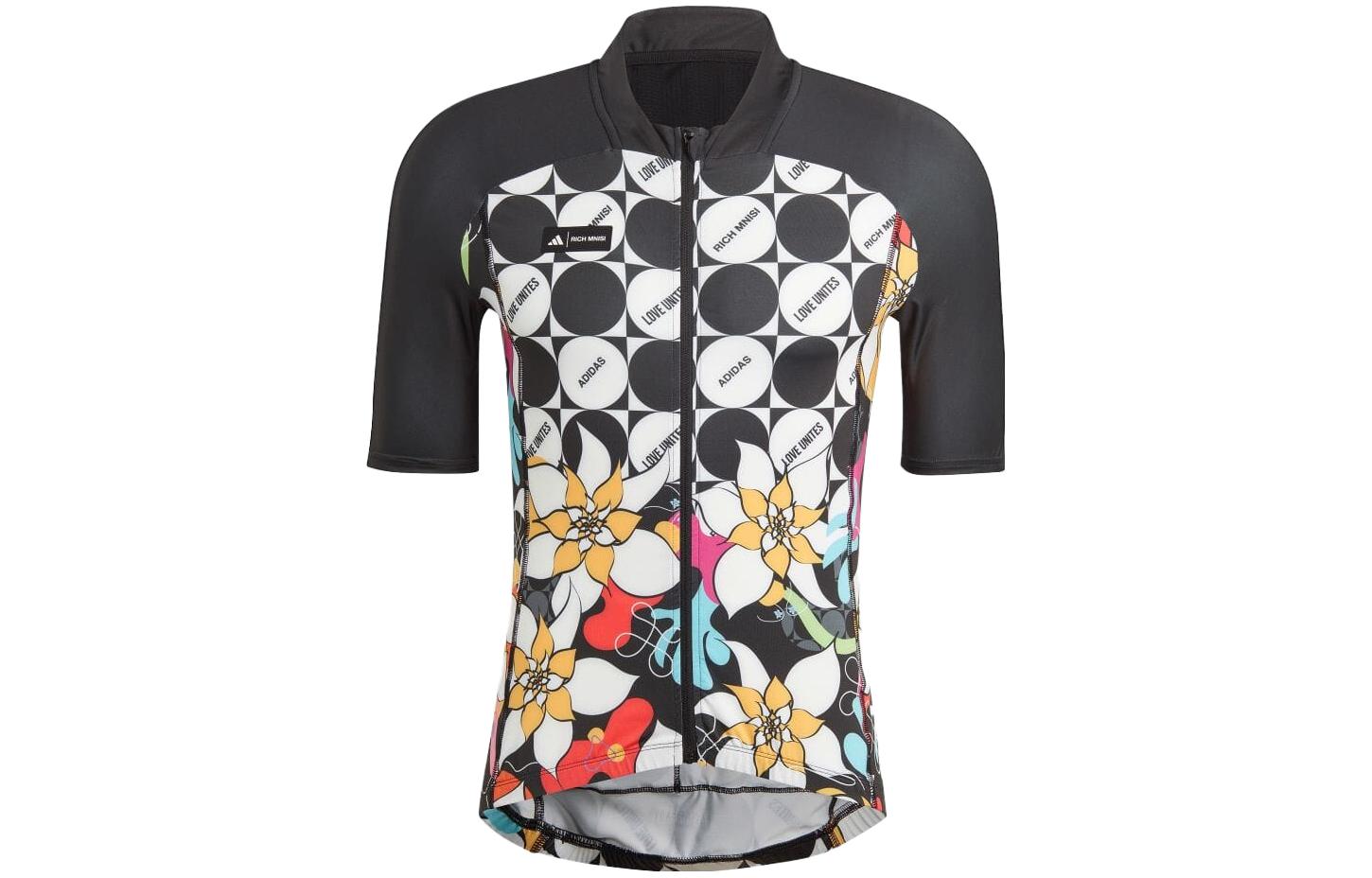 adidas Slim Fit Floral Print Zip V-Neck Jacket Black (Japan Edition) IA2166-JAPAN