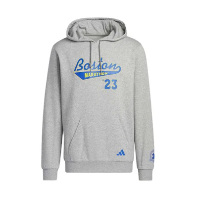 adidas Slim Fit Letter Hoodie Long Sleeve Sweatshirt - Gray IJ7551