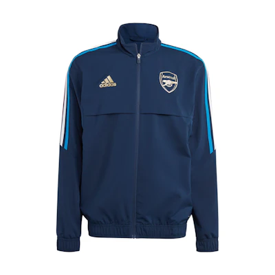 adidas Slim Fit Letter Printed Jacket Navy Blue HZ9989