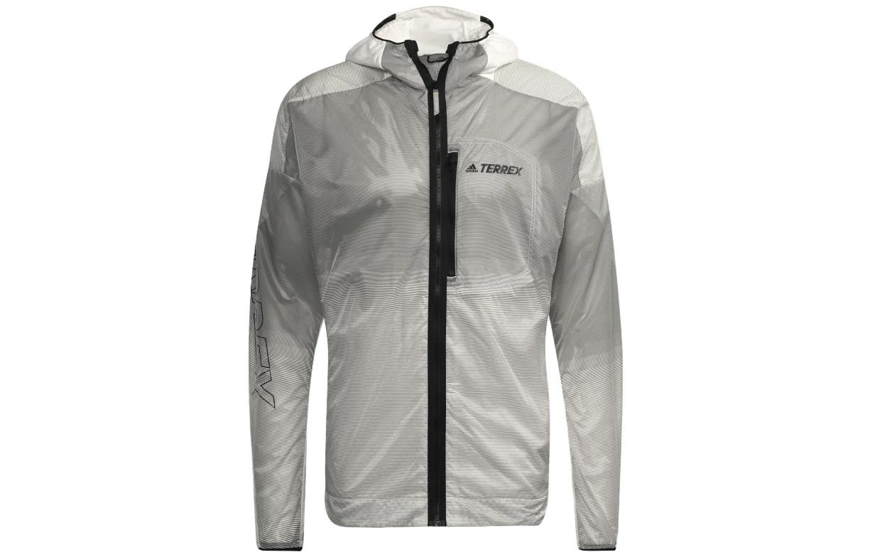 adidas Slim Fit Logo Print Windproof Hooded Jacket GP1975-JAPAN