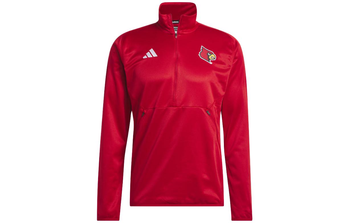 adidas Slim Fit Solid Red Zip-Up Jacket HP0369