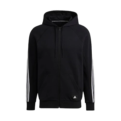 adidas Slim Fit Striped Zip Hoodie Jacket Black (Japan Edition) GM6450-JAPAN