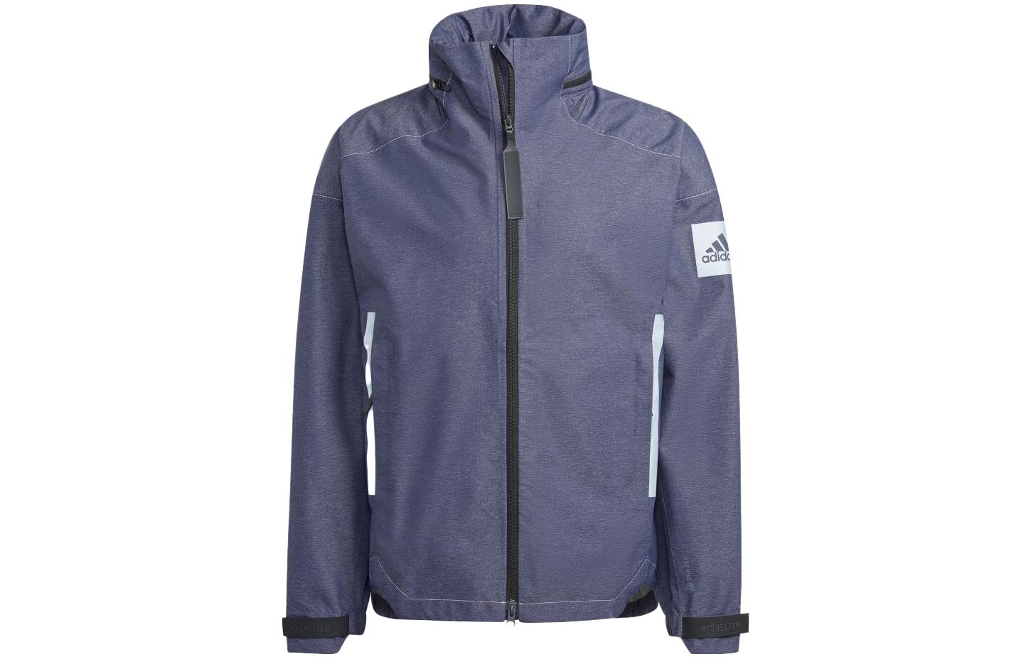 adidas Slim Fit Zip-Up High Neck Jacket Japanese Edition Navy Blue IB1650-JAPAN