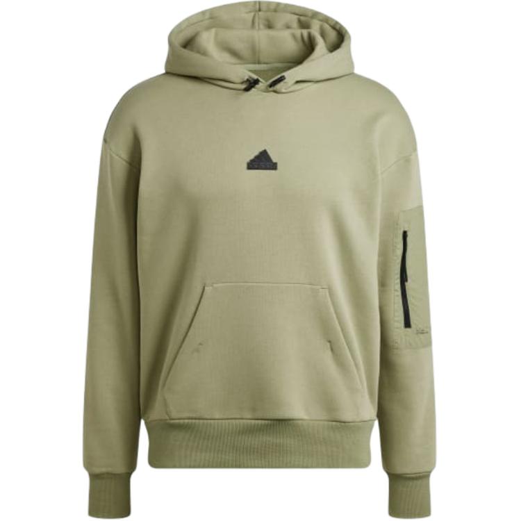adidas Small Logo Comfy Pullover Hoodie Tent Green IV7422