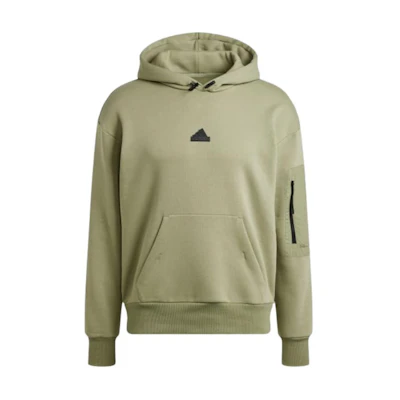 adidas Small Logo Comfy Pullover Hoodie Tent Green IV7422