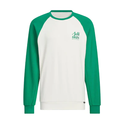 adidas Small Logo Embroidered Vintage Crewneck Sweatshirt Green - Retro Style JE6111