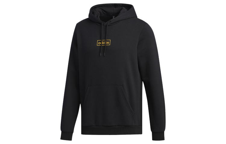 adidas Small Logo Fleece Pullover Hoodie Black FP7484