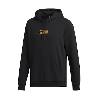adidas Small Logo Fleece Pullover Hoodie Black FP7484