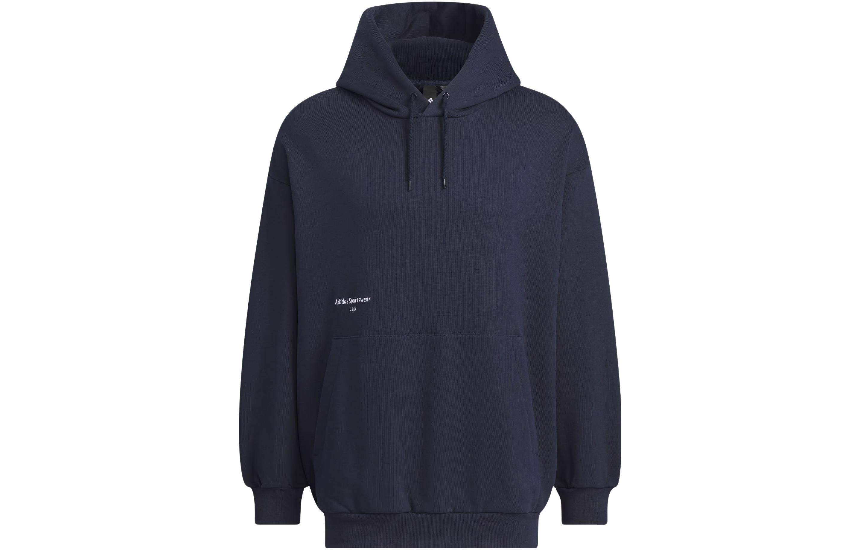adidas Small Logo Hoodie Legend Ink Blue Casual Athletic Pullover IZ1604