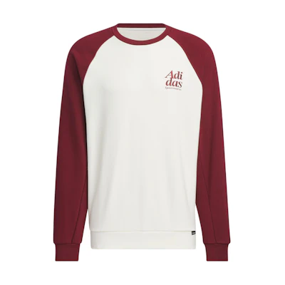 adidas Small Logo Pullover Crewneck Sweatshirt Embroidered Red Casual Fit JE6113