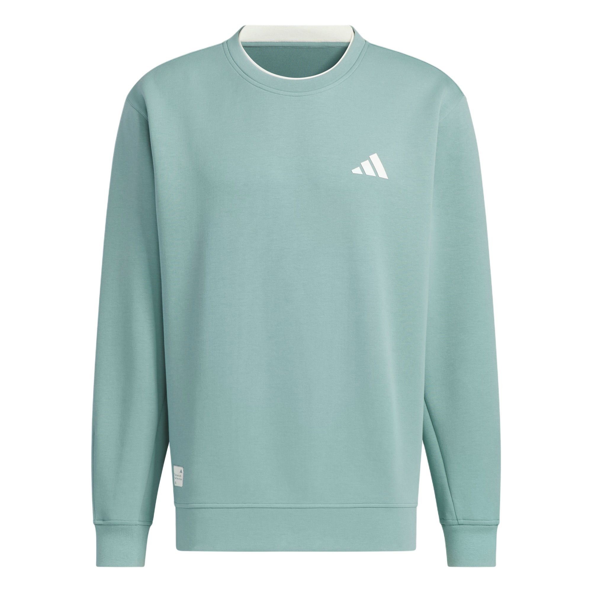 adidas Small Logo Sweat Crewneck Sweatshirt Blue Grey - Relaxed Fit JM3412