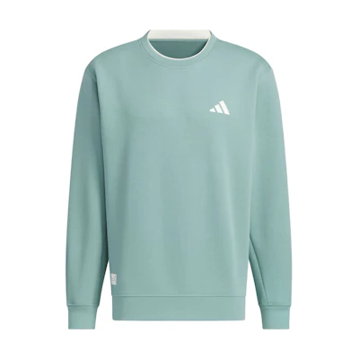 adidas Small Logo Sweat Crewneck Sweatshirt Blue Grey - Relaxed Fit JM3412