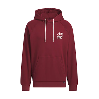 adidas Small Logo Waffle Hoodie Pullover Casual Hoodie Dark Red JE6100