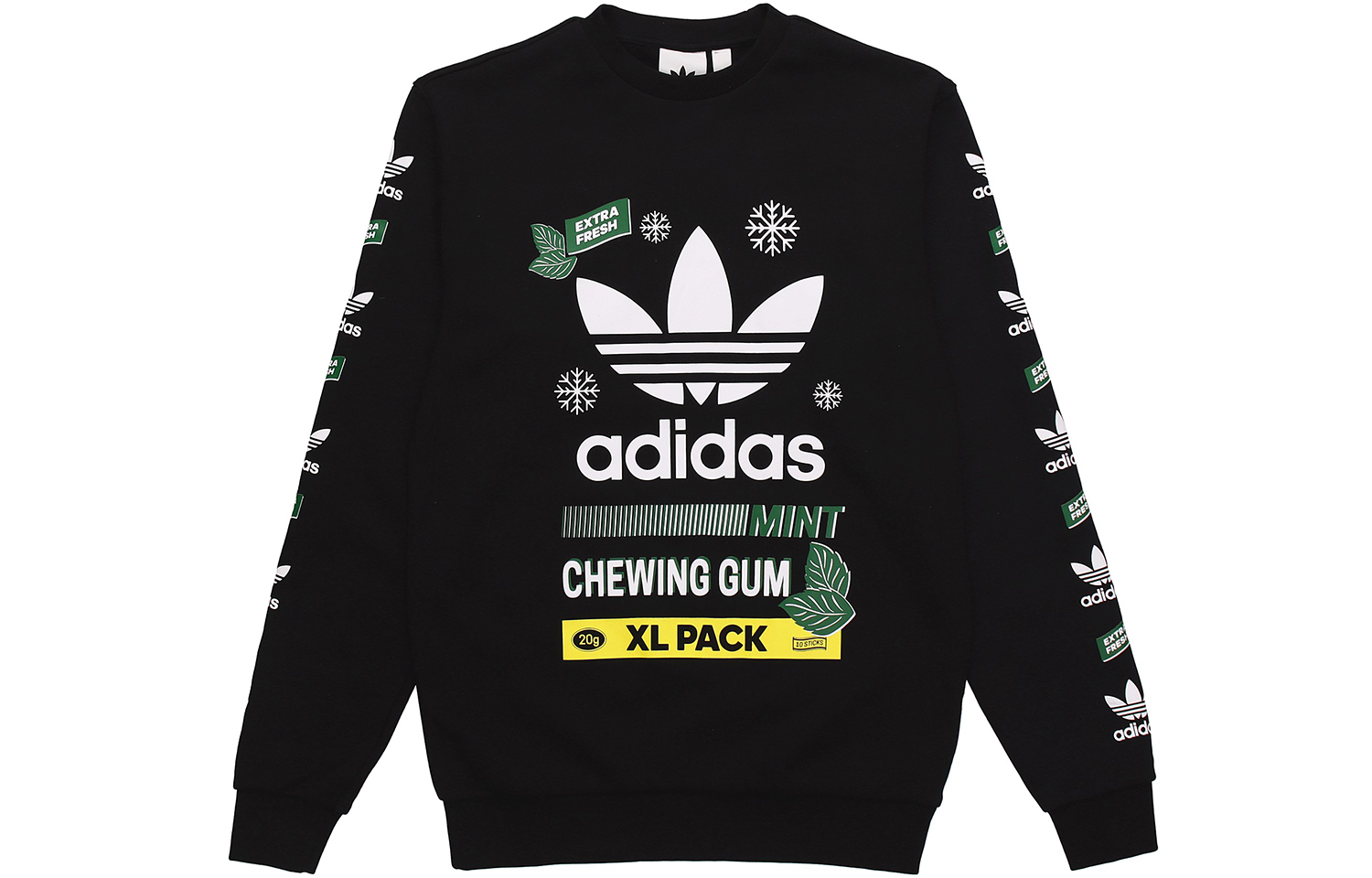 adidas Snowflake Pullover Crewneck Sweatshirt Black FP7705