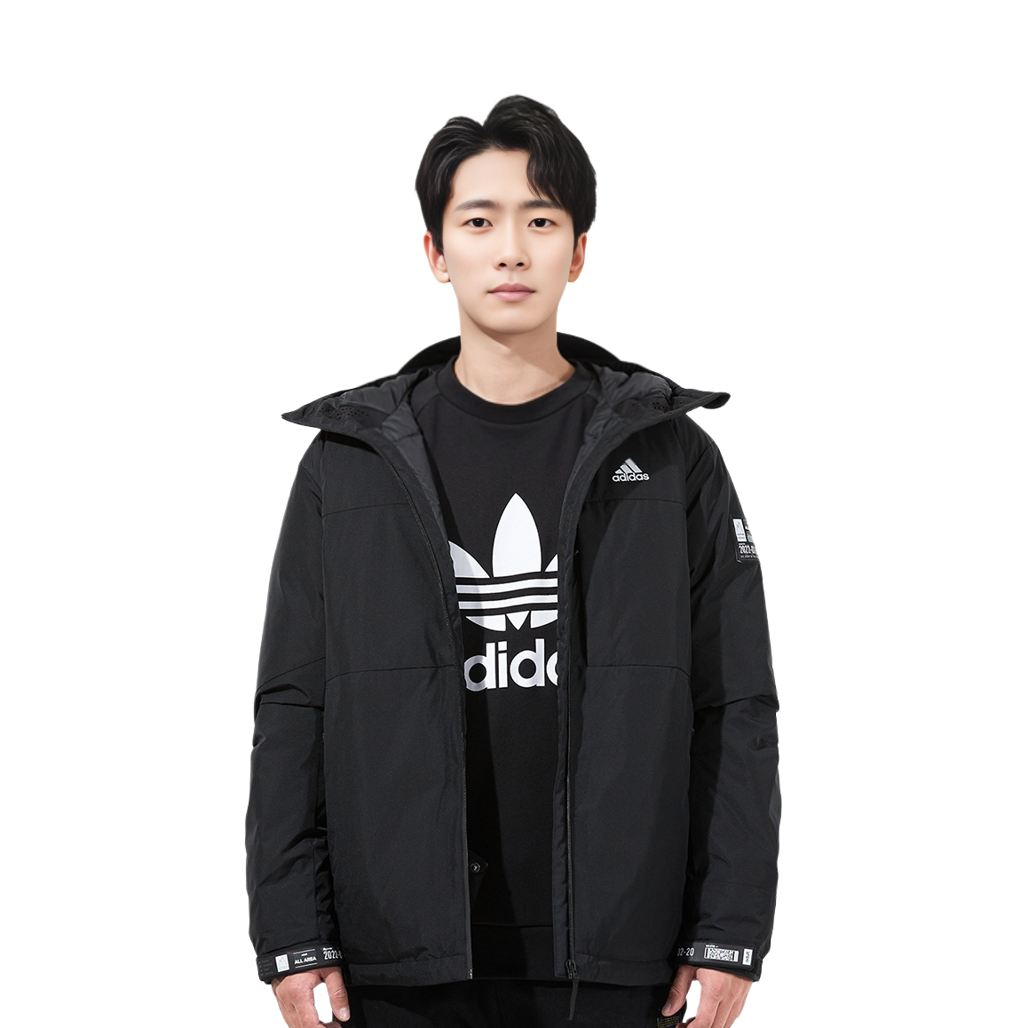 Shop adidas SNW Down Jacket Black Winter Warm Hooded Puffer Coat. H13869