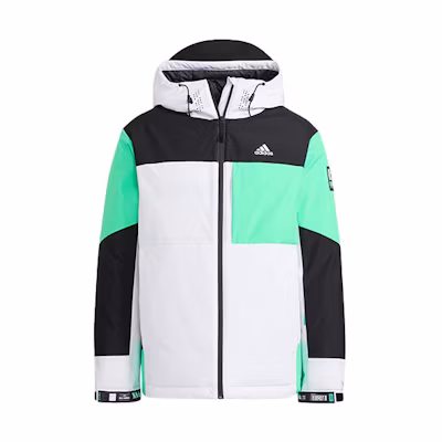 adidas SNW Down Jacket Colorblock Winter White Puffer Coat. H13871