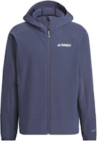 adidas Softshell Hooded Wind Jacket Outdoor Dark Navy Casual Sportswear IP0737 adidas Softshell Hooded Wind Jacket Outdoor Dark Navy Casual Sportswear IP0737