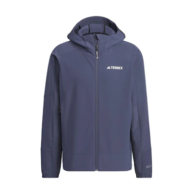 adidas Softshell Hooded Wind Jacket Outdoor Dark Navy Casual Sportswear IP0737