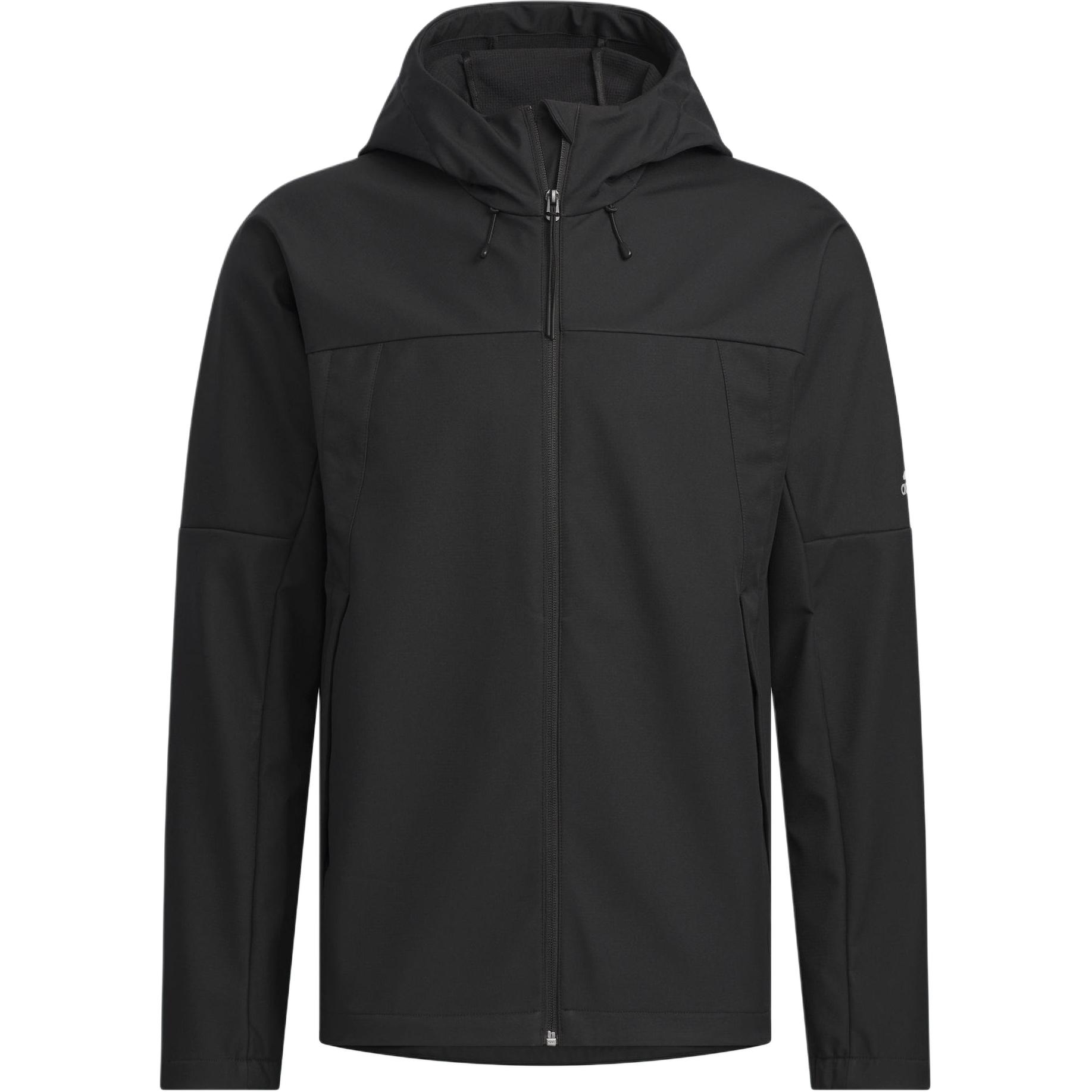 adidas Softshell Lightweight Hooded Jacket Unisex Black JM9104