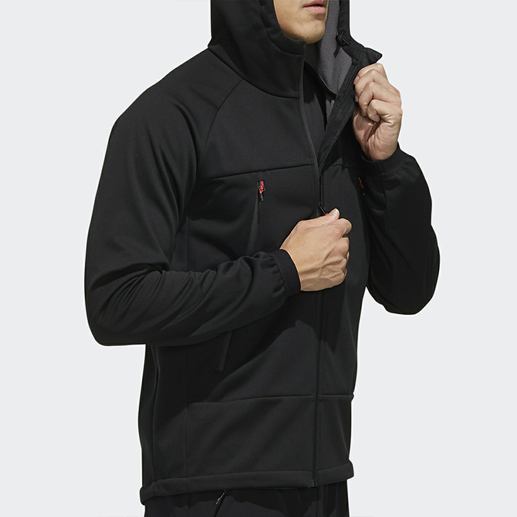 Details for adidas Softshell Outdoor Hooded Jacket Black Casual Sportswear EH3945