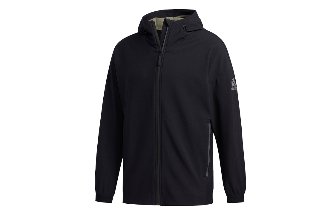 adidas Softshell Zipper Hoodie Jacket Black FM7522