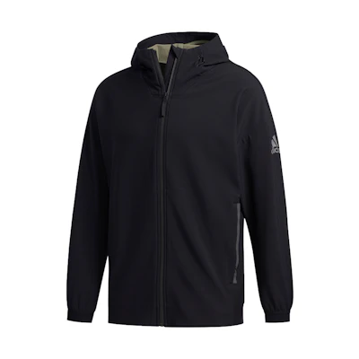 adidas Softshell Zipper Hoodie Jacket Black FM7522