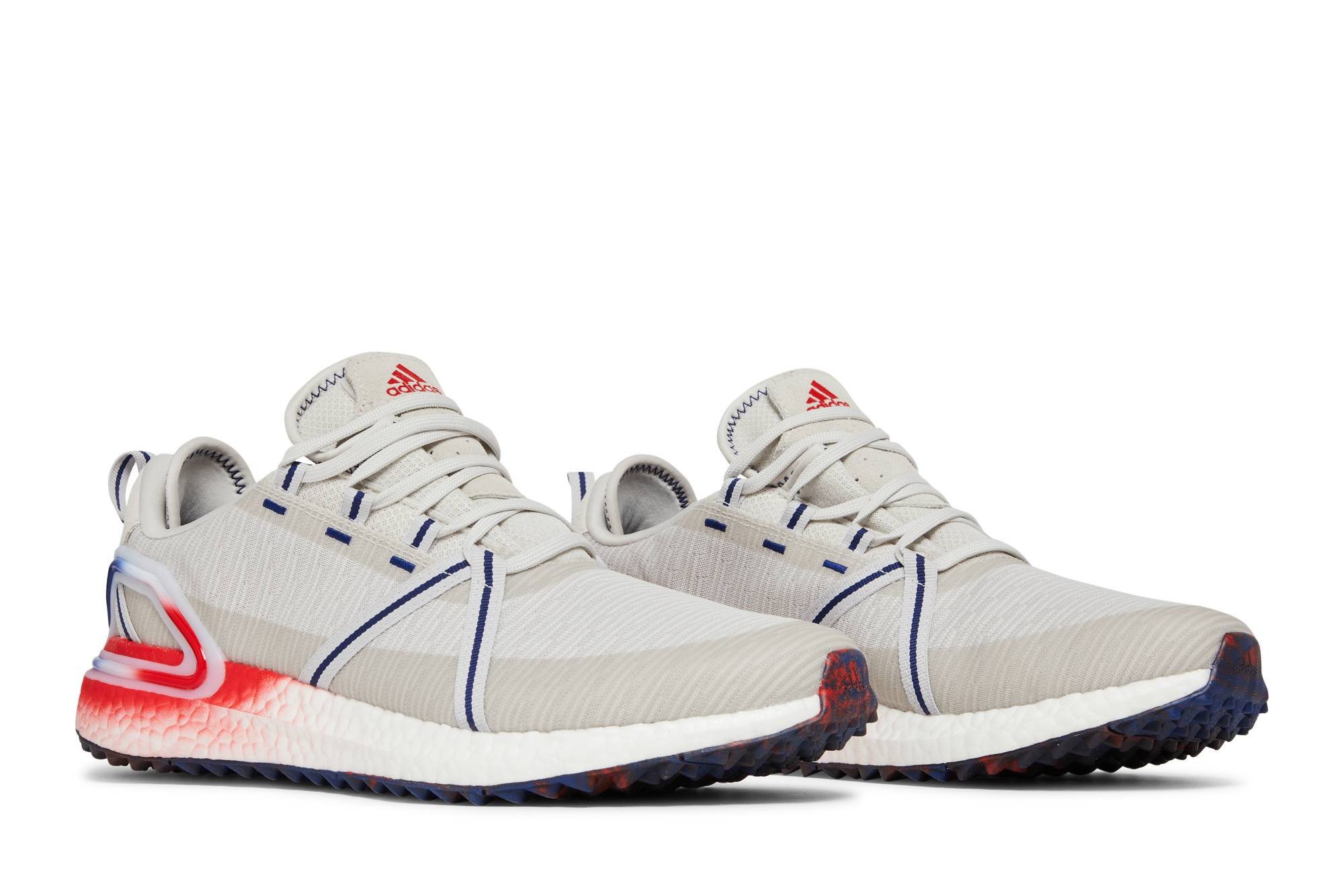 Cheap adidas Solarthon Primegreen Spikeless Golf 'Gris y Rojo Vivid' GW3445