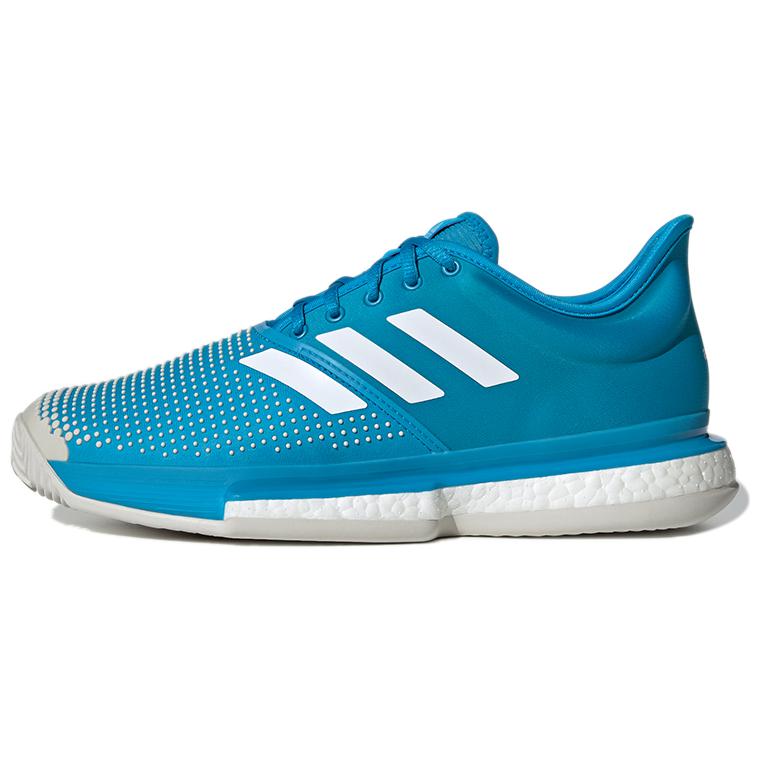Buy adidas Solecourt Boost 耐磨防滑 低幫網球鞋 藍白