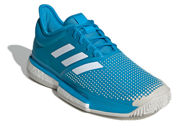 Lookbook adidas Solecourt Boost 耐磨防滑 低幫網球鞋 藍白
