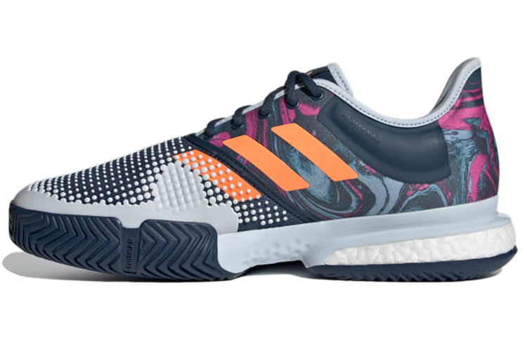adidas Solecourt Primeblue Shoes Blue//Orange 'White' FX1730