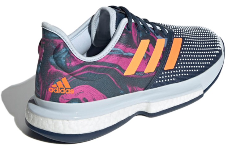 Shop adidas Solecourt Primeblue Schuhe Blau/Orange ''Weiß'' FX1730