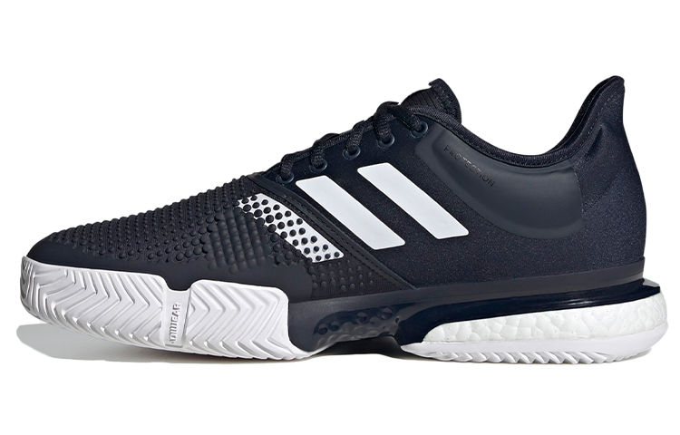 adidas Solecourt Tennis shoes 'Black White' FU8115