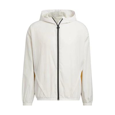 adidas Solid Beige Athletic Hooded Jacket IQ3341