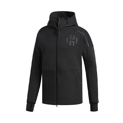 adidas Solid Black Basketball Hoodie Jacket DP1867