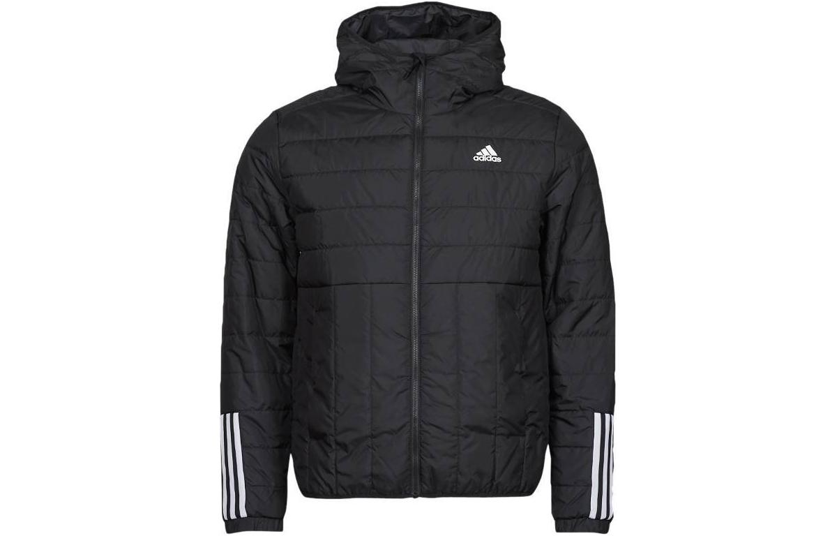 adidas Solid Black Full-Zip Hoodie Jacket GT1681