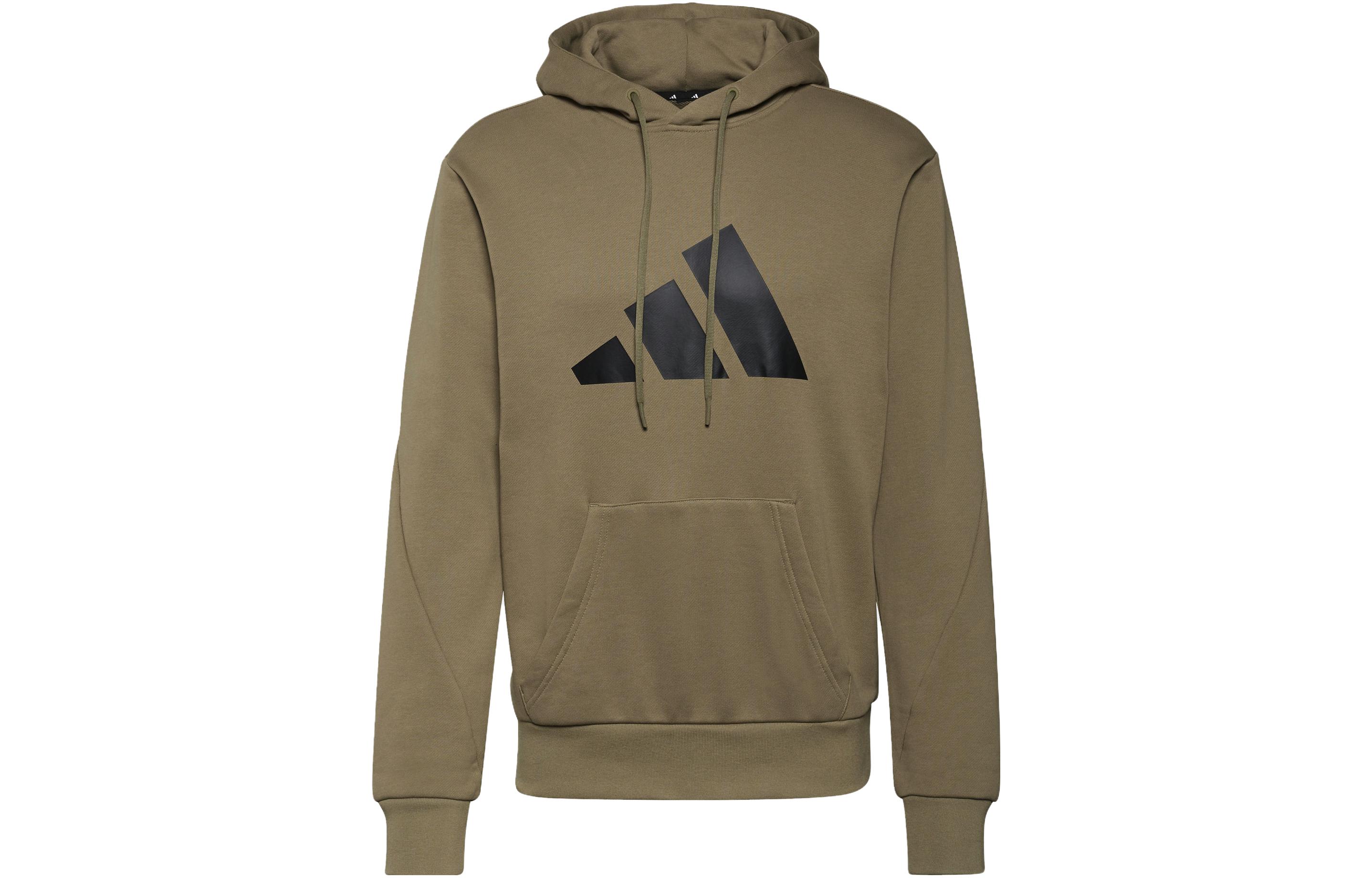 adidas Solid Color Brown Hoodie Men’s GU8969