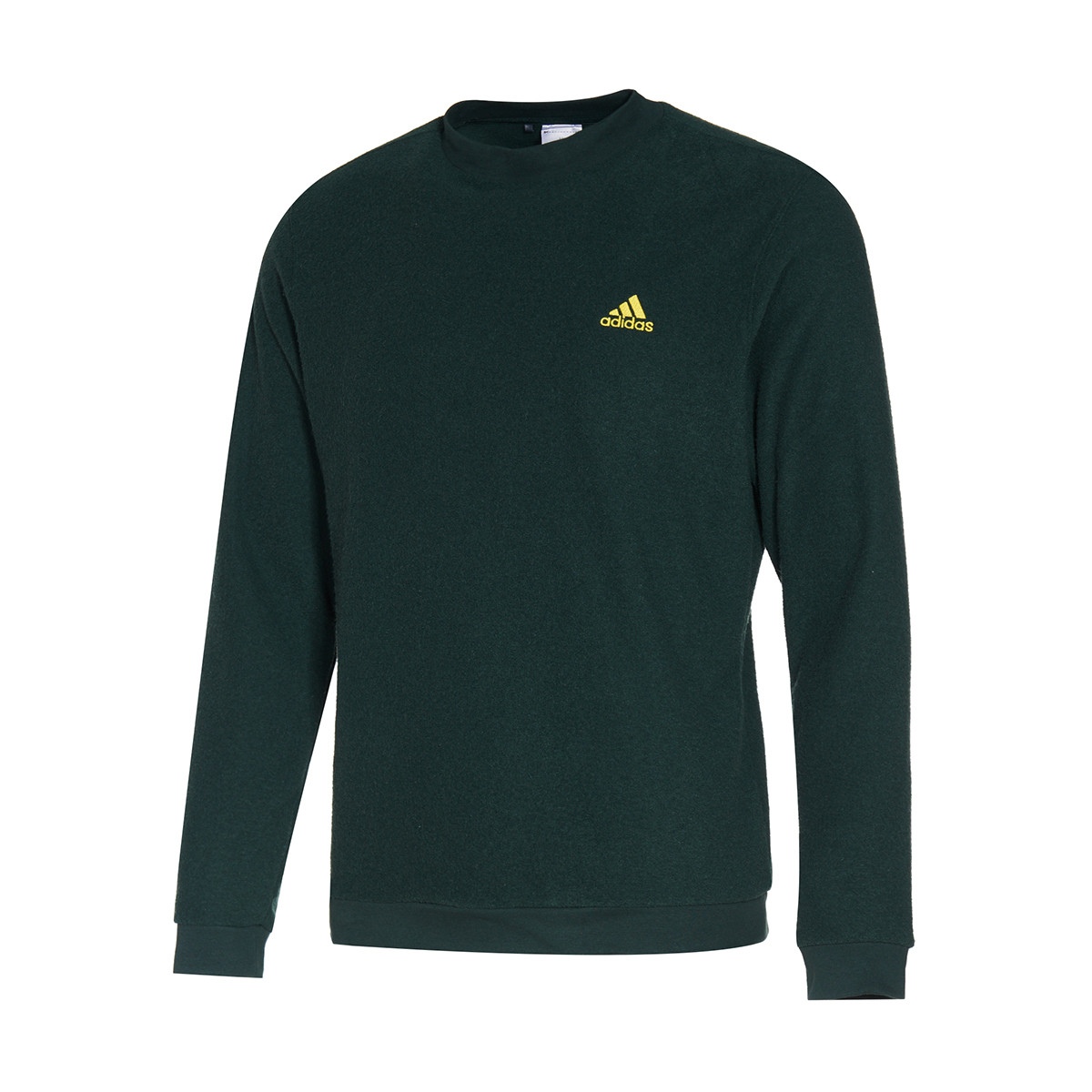 adidas Solid Color Crewneck Pullover Sweatshirt Green () HF9131