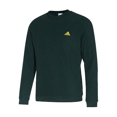 adidas Solid Color Crewneck Pullover Sweatshirt Green () HF9131