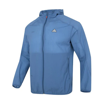 adidas Solid Color Embroidered Logo Breathable Hooded Jacket IA8149