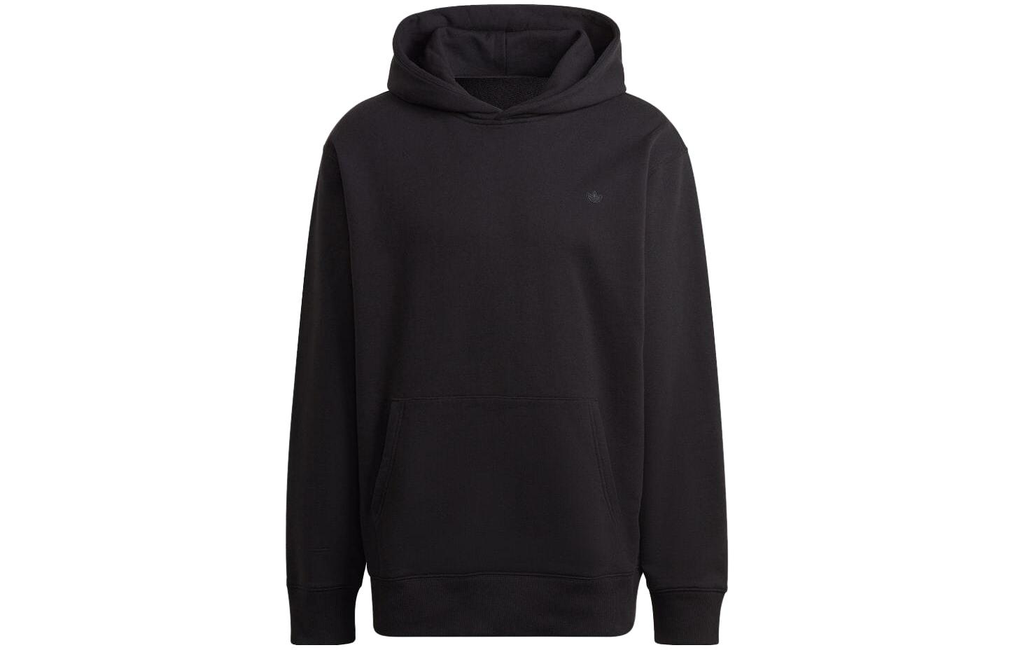 adidas Solid Color Embroidered Logo Hoodie Unisex Black (Japan Edition) HK2937-JAPAN