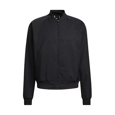 adidas Solid Color Full-Zip Track Jacket Black IA9405
