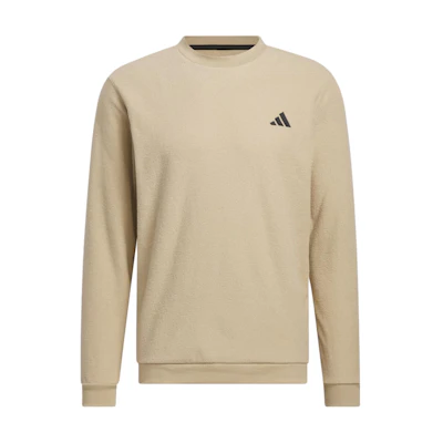 adidas Solid Color Golf Crewneck Pullover Sweatshirt Khaki HZ8145