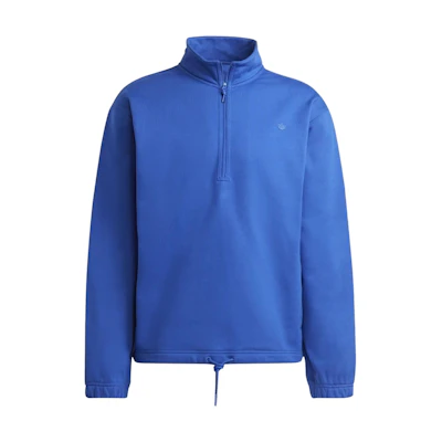 adidas Solid Color Half-Zip Long-Sleeve Sweatshirt Blue IB9497
