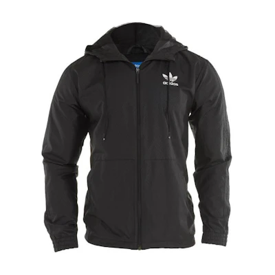 adidas Solid Color Hooded Jacket Black AB2482