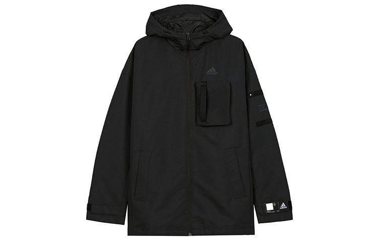 adidas Solid Color Hooded Jacket Black GP0982