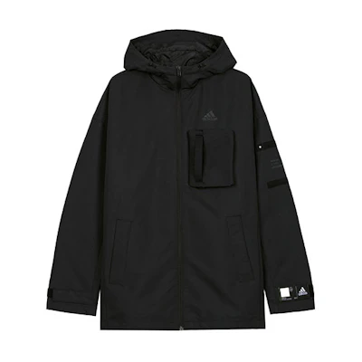 adidas Solid Color Hooded Jacket Black GP0982