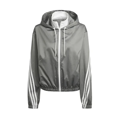 adidas Solid Color Hoodie Jacket Gray HK0529