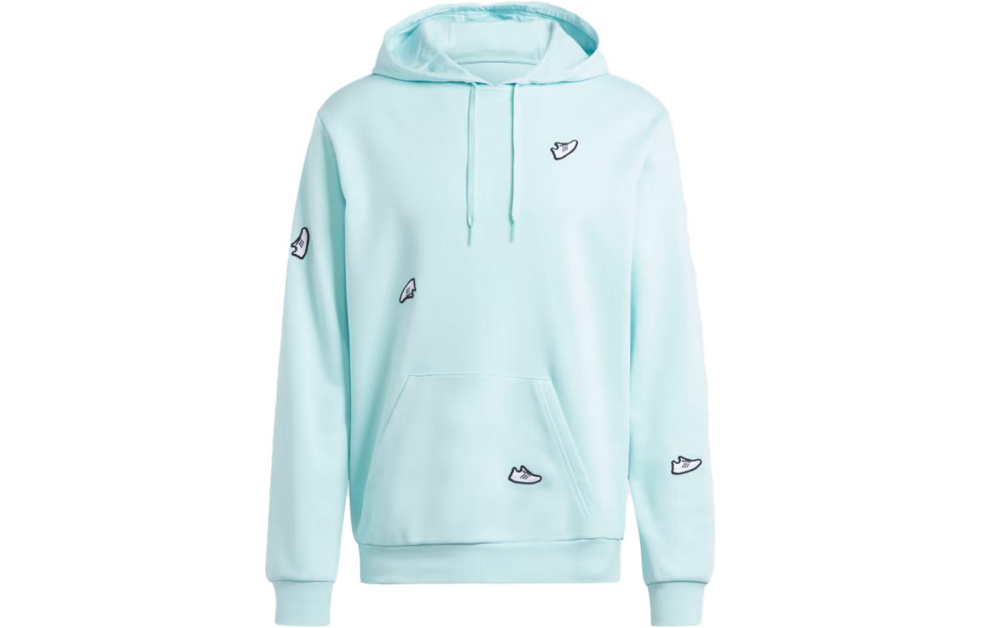 adidas Solid Color Hoodie Long Sleeve Sweatshirt Light Aqua IL2965