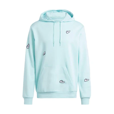adidas Solid Color Hoodie Long Sleeve Sweatshirt Light Aqua IL2965